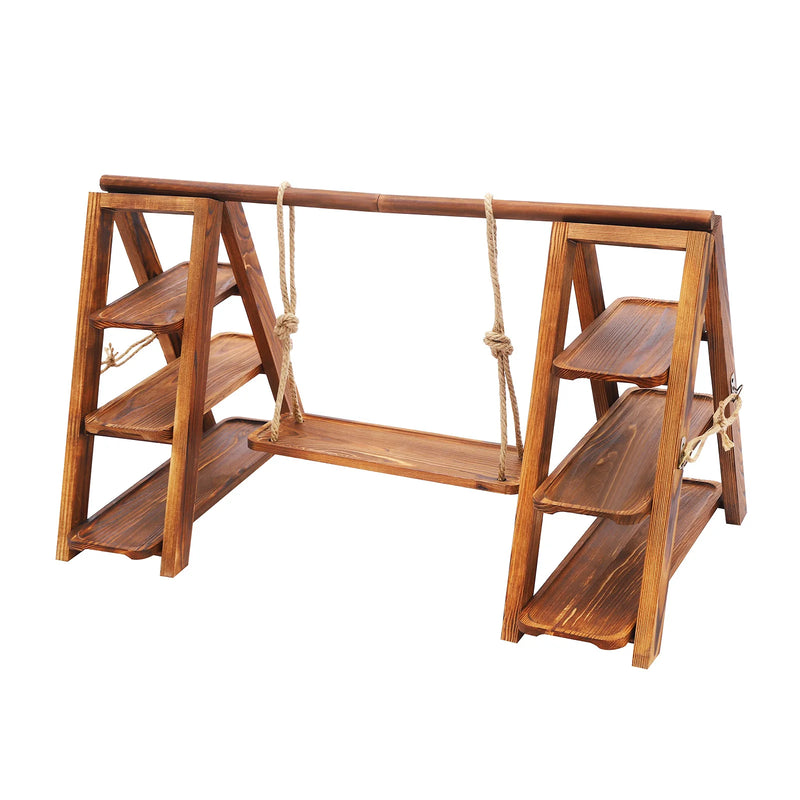 Présentoir Gâteaux Bois 3 Étages Mariage