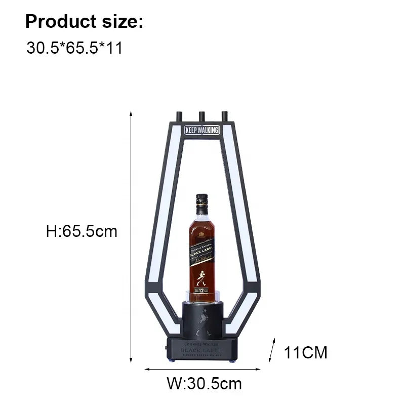 Présentoir Bouteille Whisky LED Métal