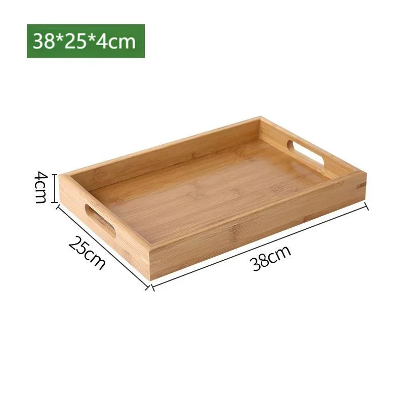 Bandeja de madera de bambú para pan, aperitivos, té estilo Kung Fu, platos para vasos de agua, vajilla de hotel, suministros de cocina para el hogar