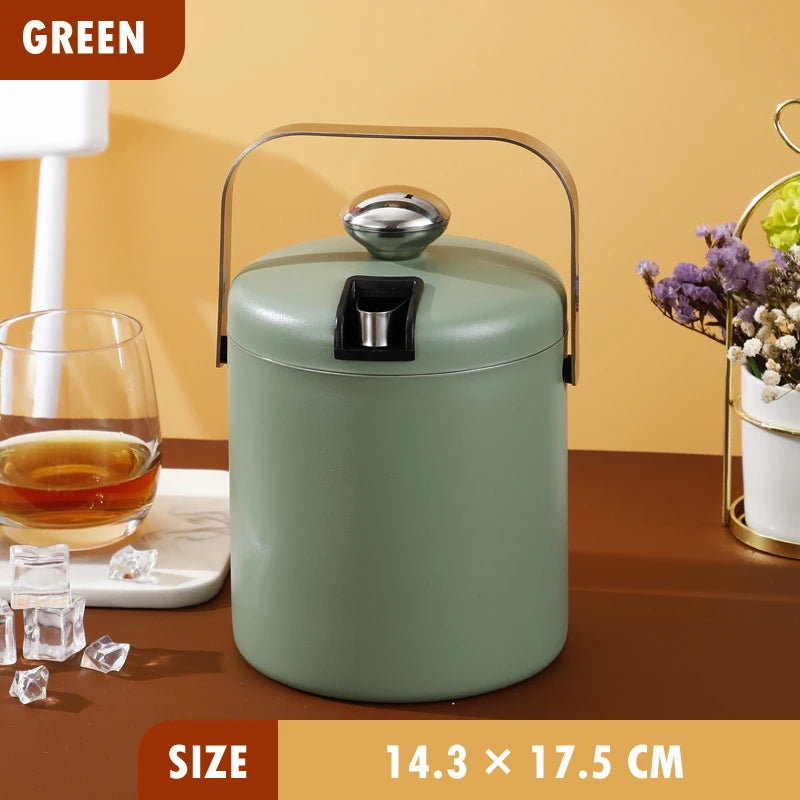 Seau à Glace Inox avec Couvercle
