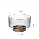 Coupe Fruits Bois Acacia Verre