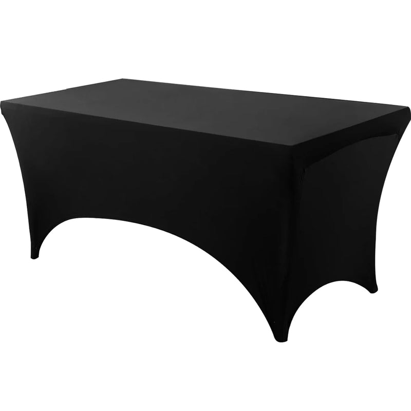 Mantel de licra ajustado, lavable y resistente a las arrugas, funda elástica rectangular para mesas de patio, ideal para eventos, bodas y fiestas