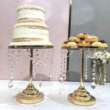 Présentoir Gâteau Cristal Doré – détail design produit qualité supérieure