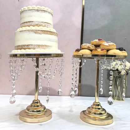 Présentoir Gâteau Cristal Doré