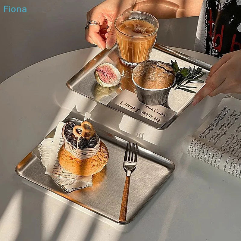 Plateau de Service Inox Minimaliste