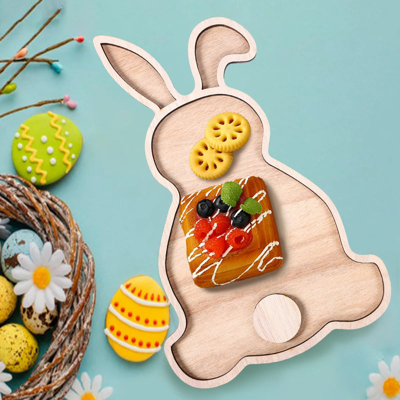 Plateau Bois Lapin Pâques