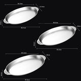 Plateau Inox Ovale Buffet Pro