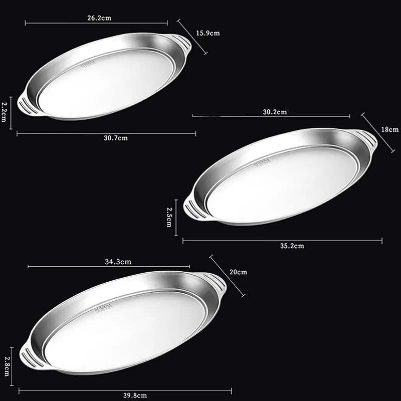 Plateau Inox Ovale Buffet Pro