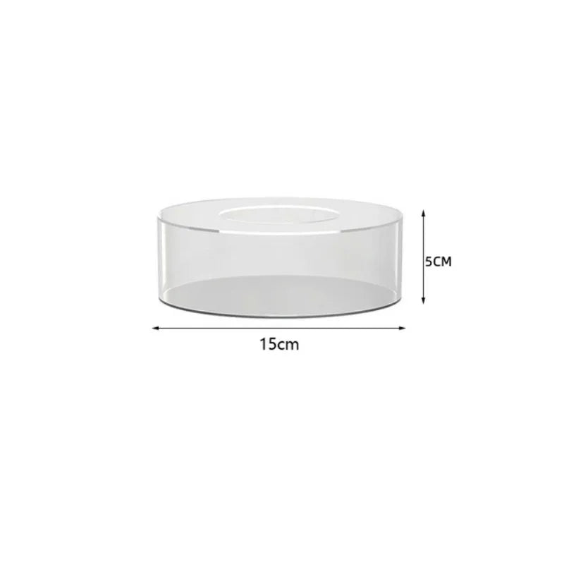 Présentoir Gâteau Acrylique Rond Socle Transparent