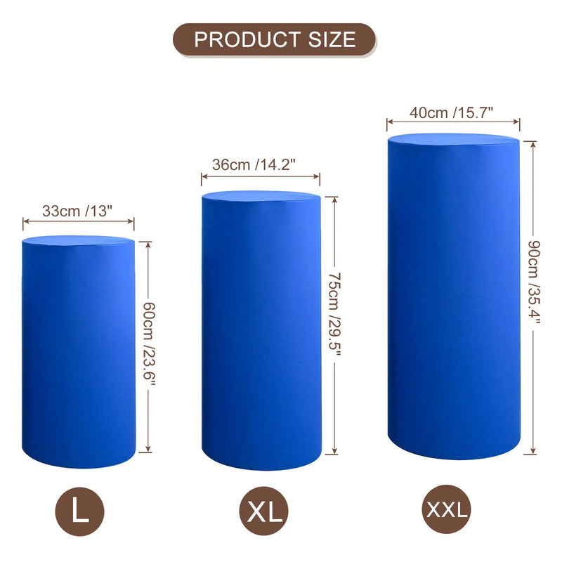 Funda elástica para pedestal de 3/5 piezas, cubierta para cilindro, funda de licra para soporte de cilindro para decoración de cumpleaños y bodas