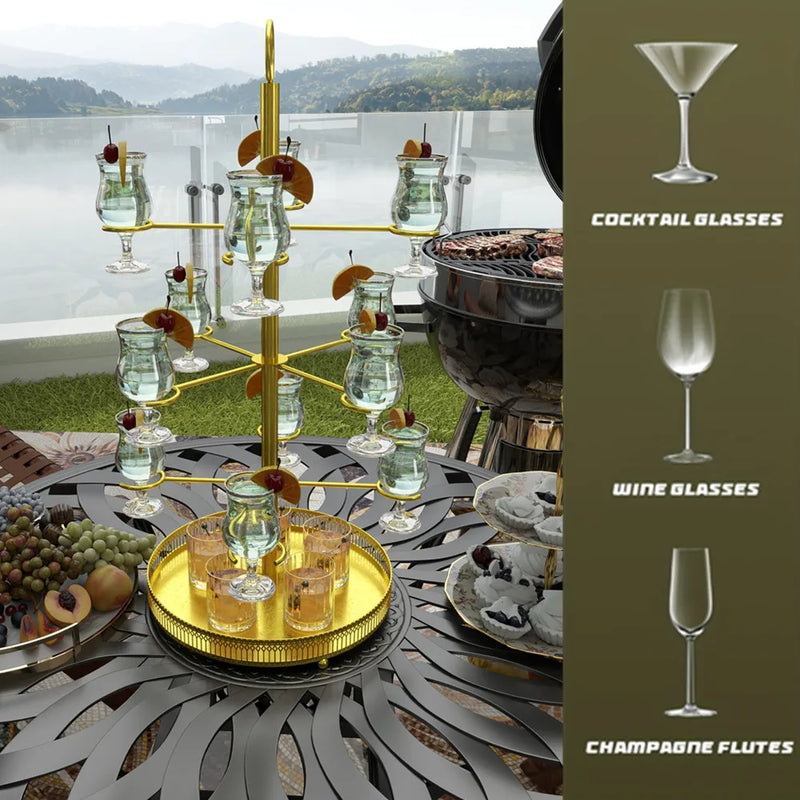 Présentoir Verres Cocktail Champagne Plateau