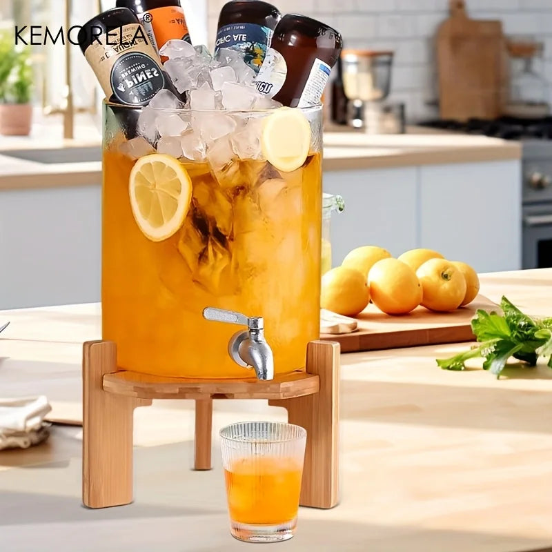 Distributeur de Boissons en Verre et Bois