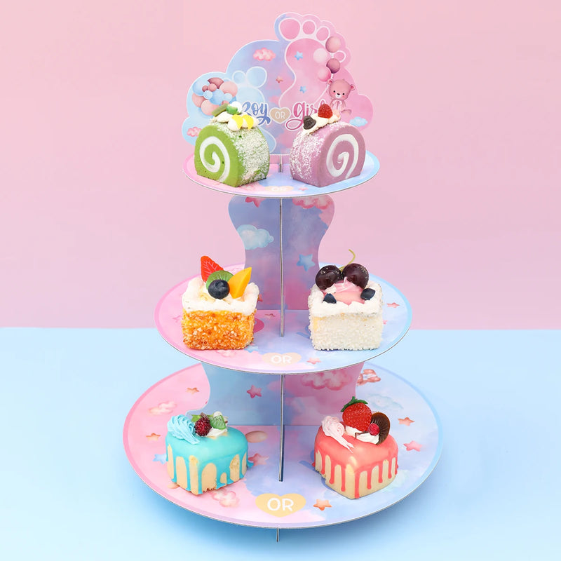 Présentoir Cupcake Gender Reveal