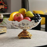 Coupe Fruits Céramique Chinoise Pied Haut