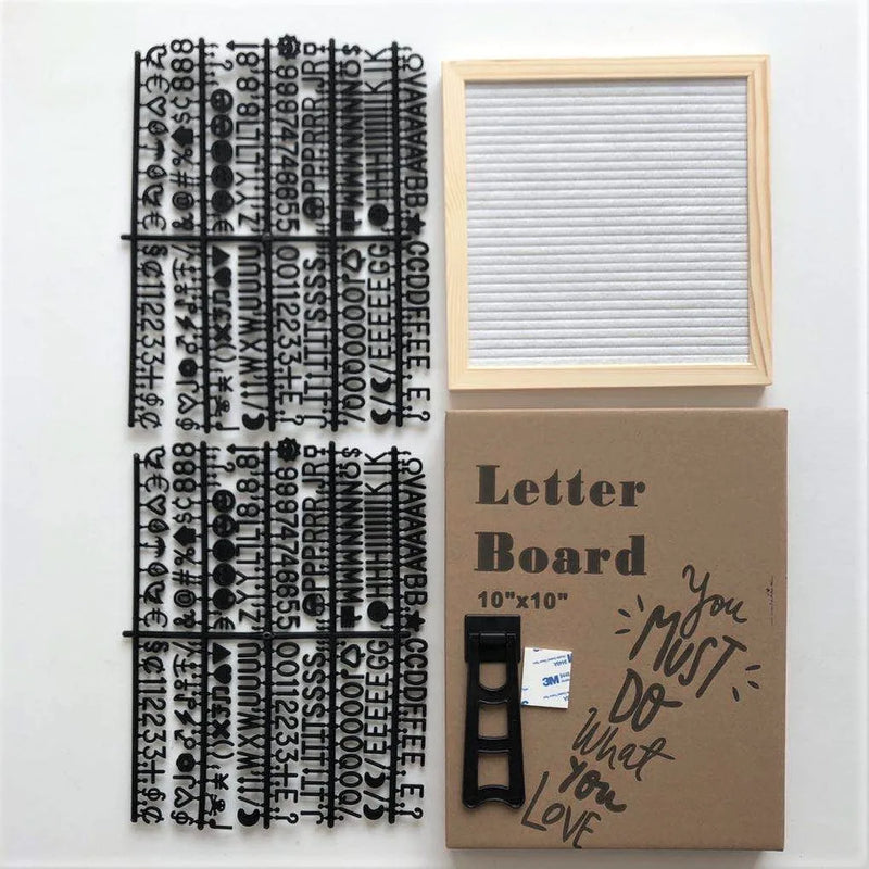 Tablero de letras de fieltro y madera, letrero de alfabeto para decoración de pared del hogar, tablero de mensajes estilo Ins