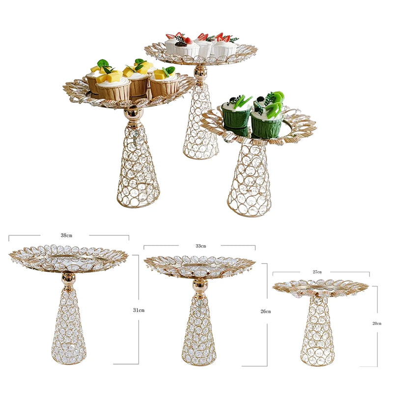 Présentoir Macarons Doré Argenté Mariage