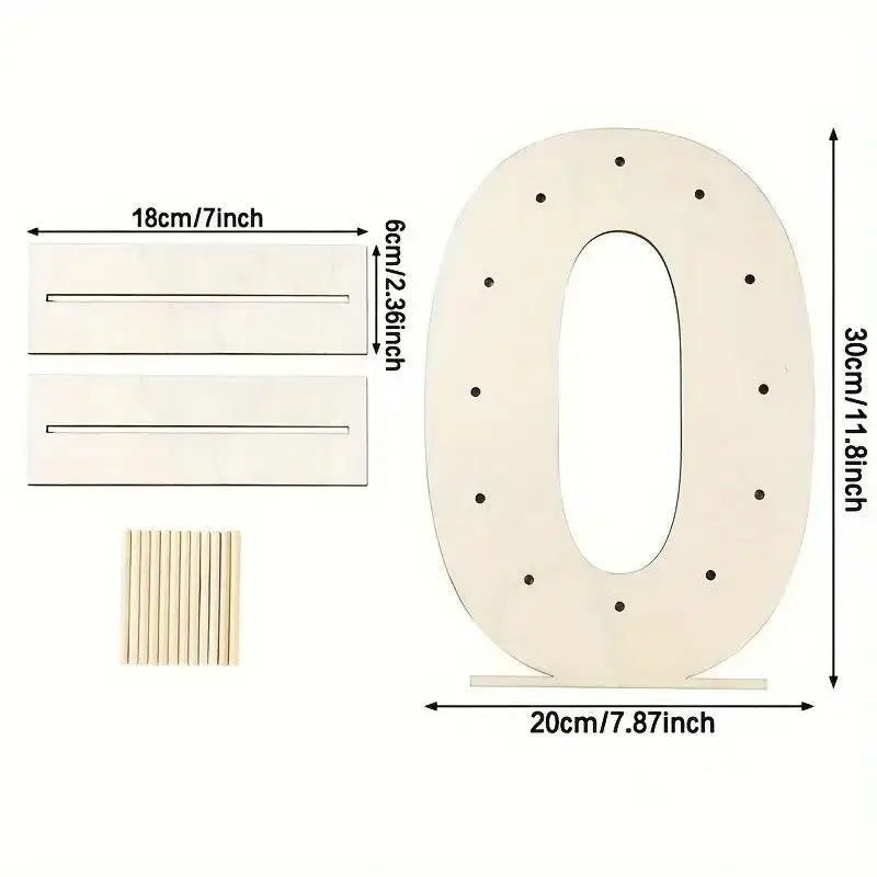 Présentoir Donut en Bois Numéroté