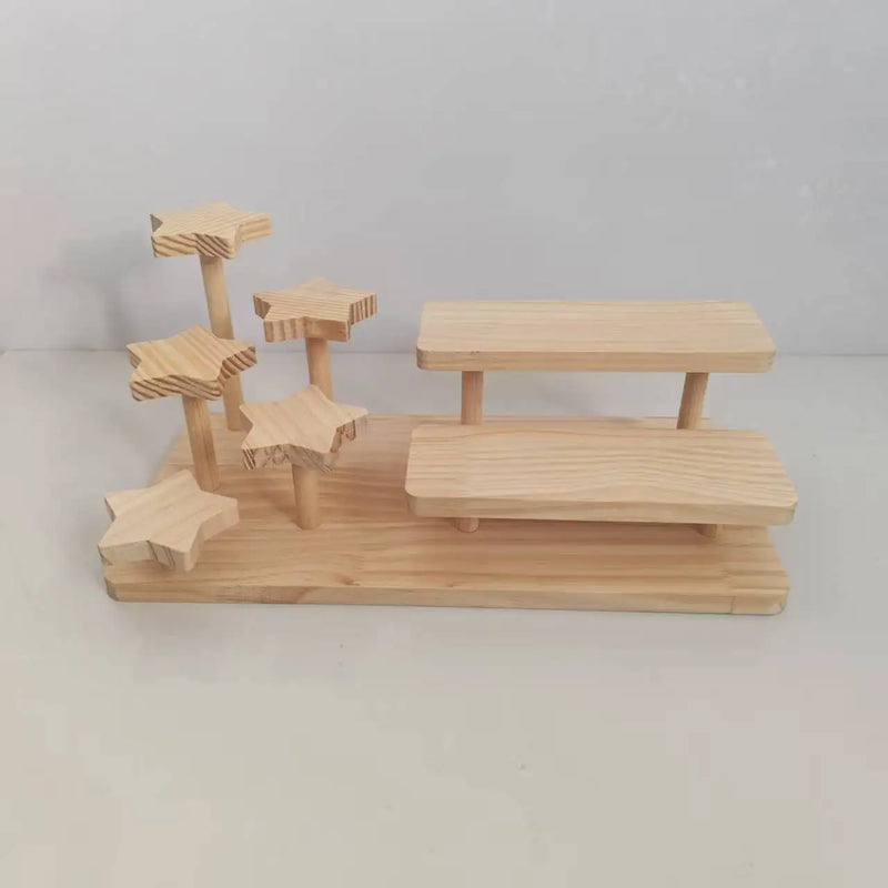 Présentoir Bois Multi-Niveaux Pâtisserie