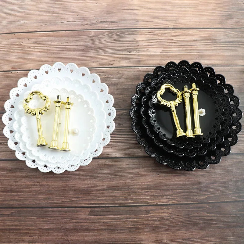 Soporte de 3 niveles para cupcakes, frutero, expositor de postres, aperitivos y dulces, torre para buffet, bandeja para pasteles y postres para fiestas de Navidad y bodas
