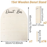 Présentoir Donuts Mural Bois Fête