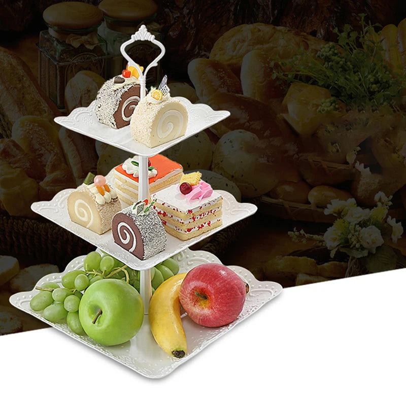 Présentoir Desserts Multi-Niveaux Plateau Fruits