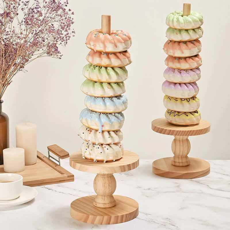 Présentoir Donuts Bois Rustique Mariage
