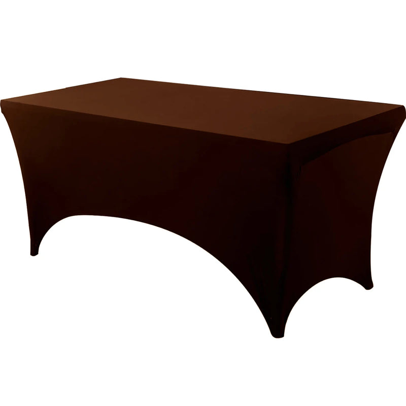 Mantel de licra ajustado, lavable y resistente a las arrugas, funda elástica rectangular para mesas de patio, ideal para eventos, bodas y fiestas