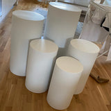 Ensemble Présentoirs Piédestaux Blancs Mariage