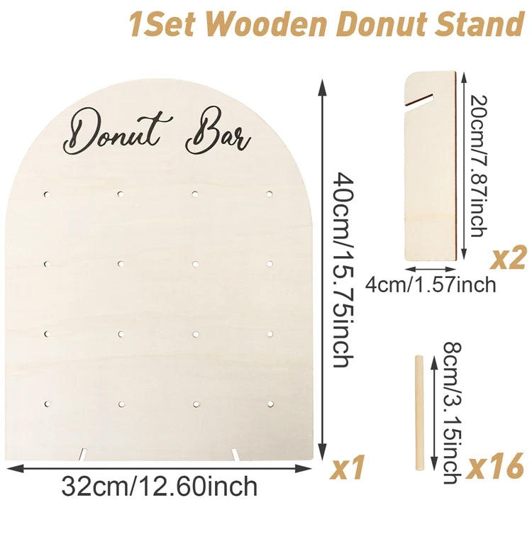 Mur de Donuts Rustique Buffet