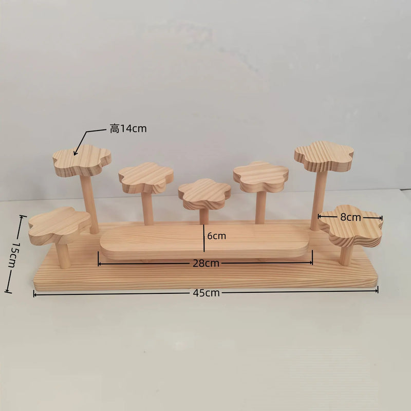 Présentoir Bois Multi-Niveaux Pâtisserie