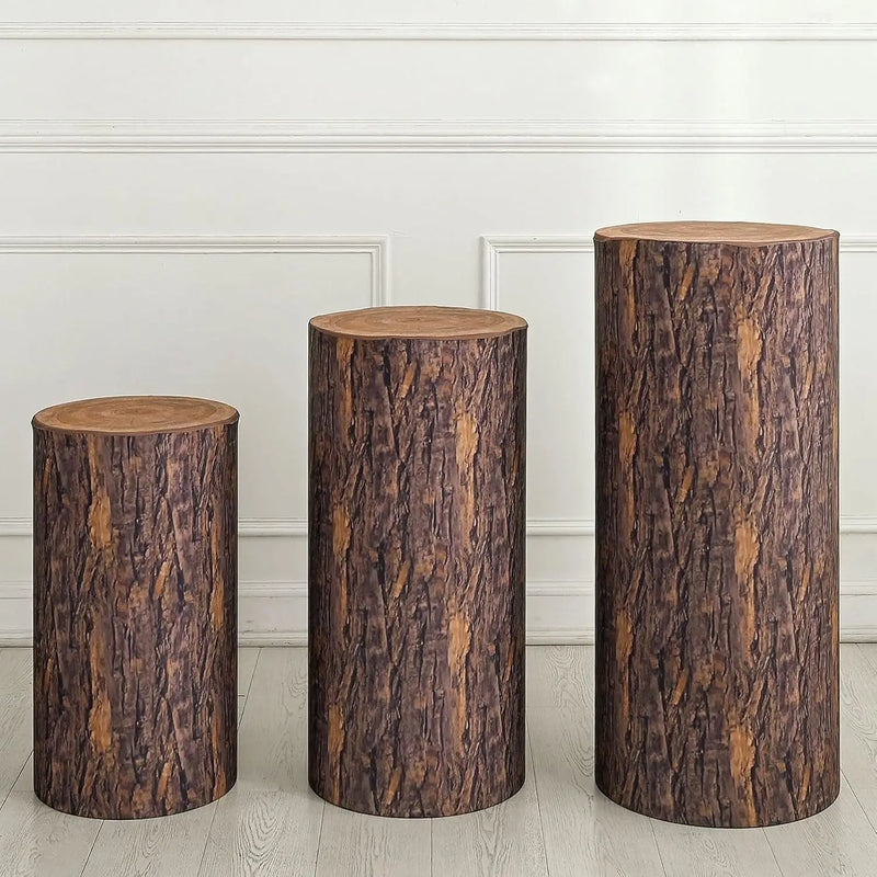 Housses Cylindre Texture Bois