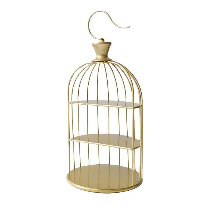 Présentoir Buffet Cage à Oiseau Vintage