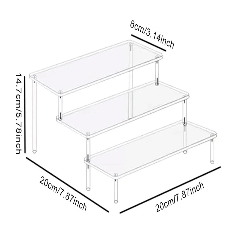 Présentoir Gâteau Acrylique Transparent à Étages