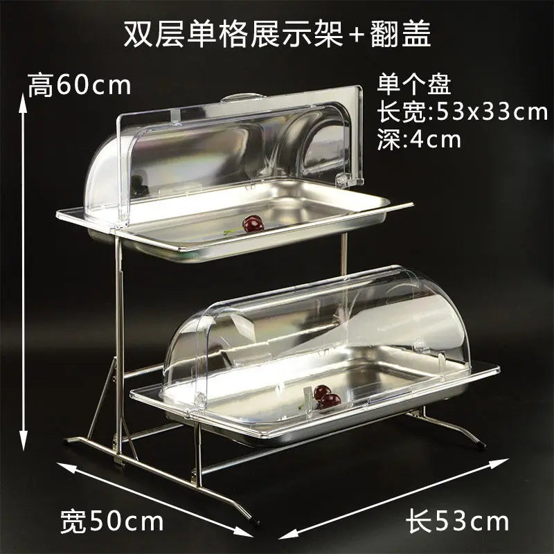 Présentoir Buffet Inox Multi-Compartiments Hôtel