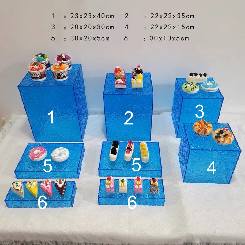 Présentoir Buffet Acrylique Ondulé Set 8 Pièces – décoration table réception élégante