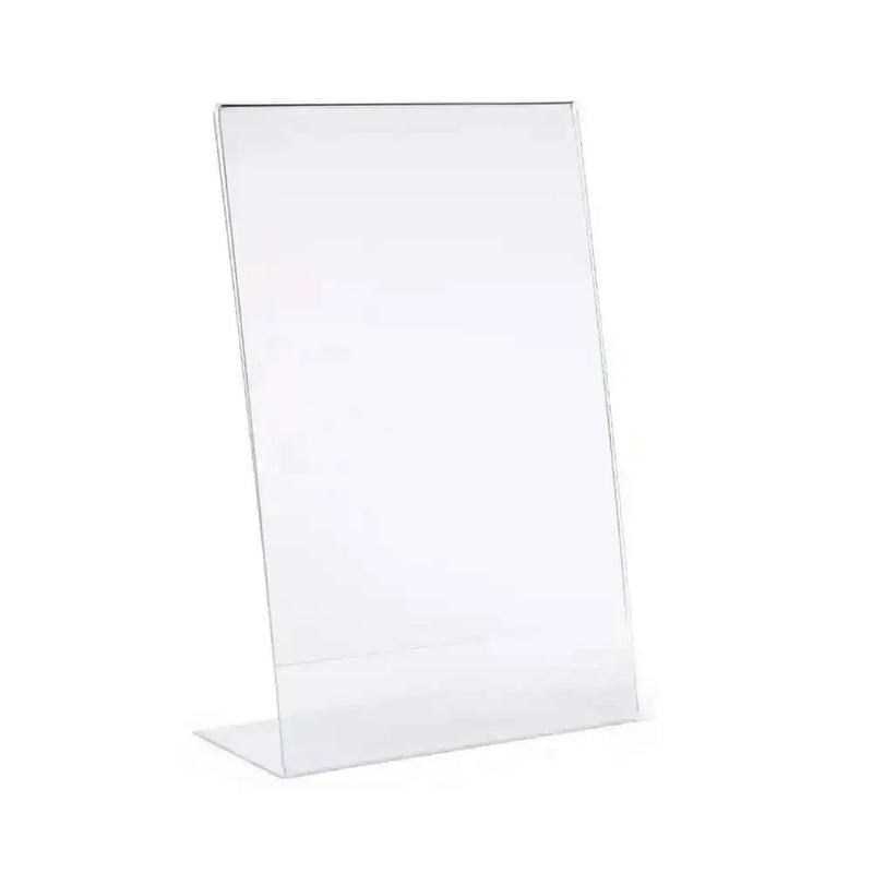 Porte-Menu Acrylique Incliné Transparent Lot de 5