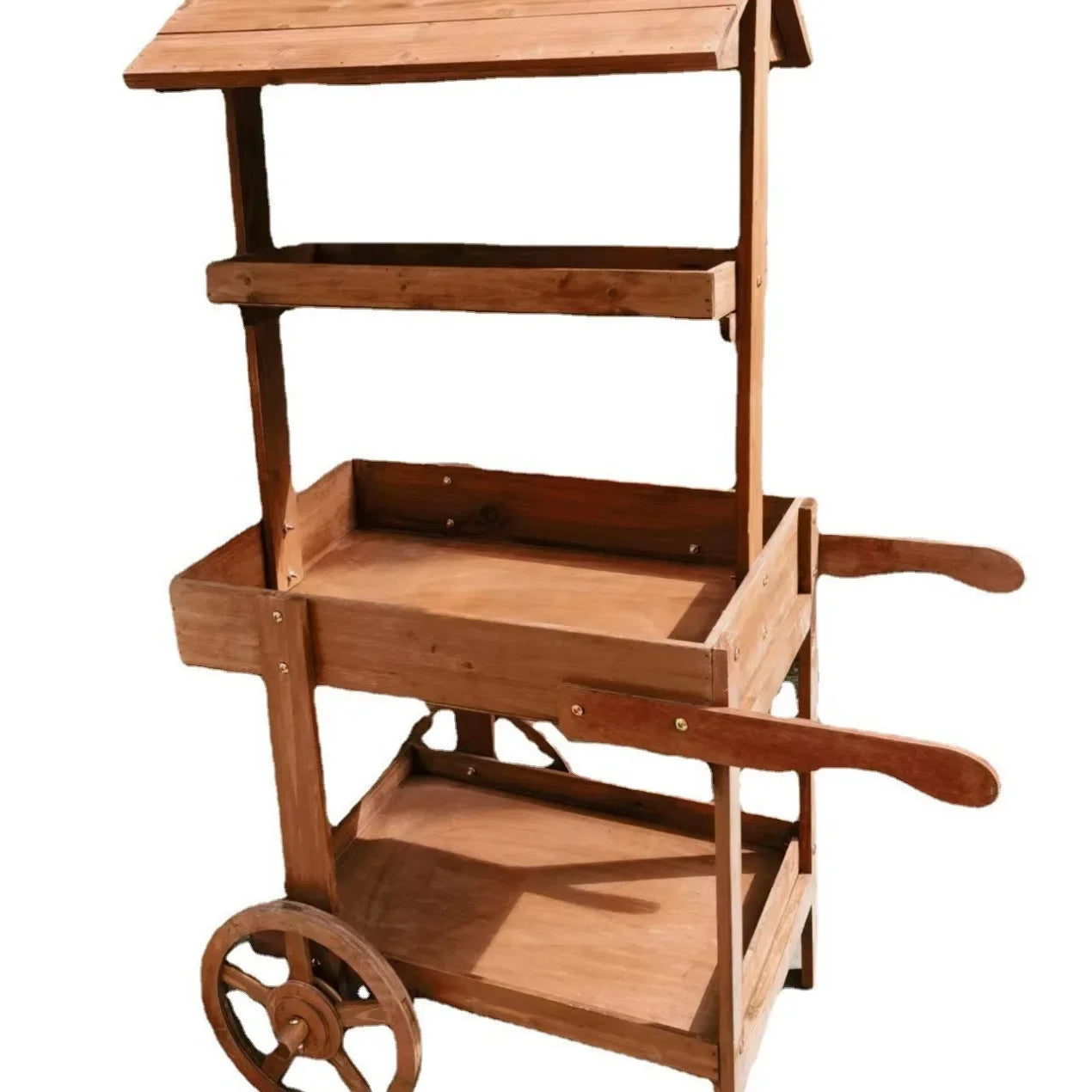 Présentoir Buffet Bois Rustique Chariot Boutique