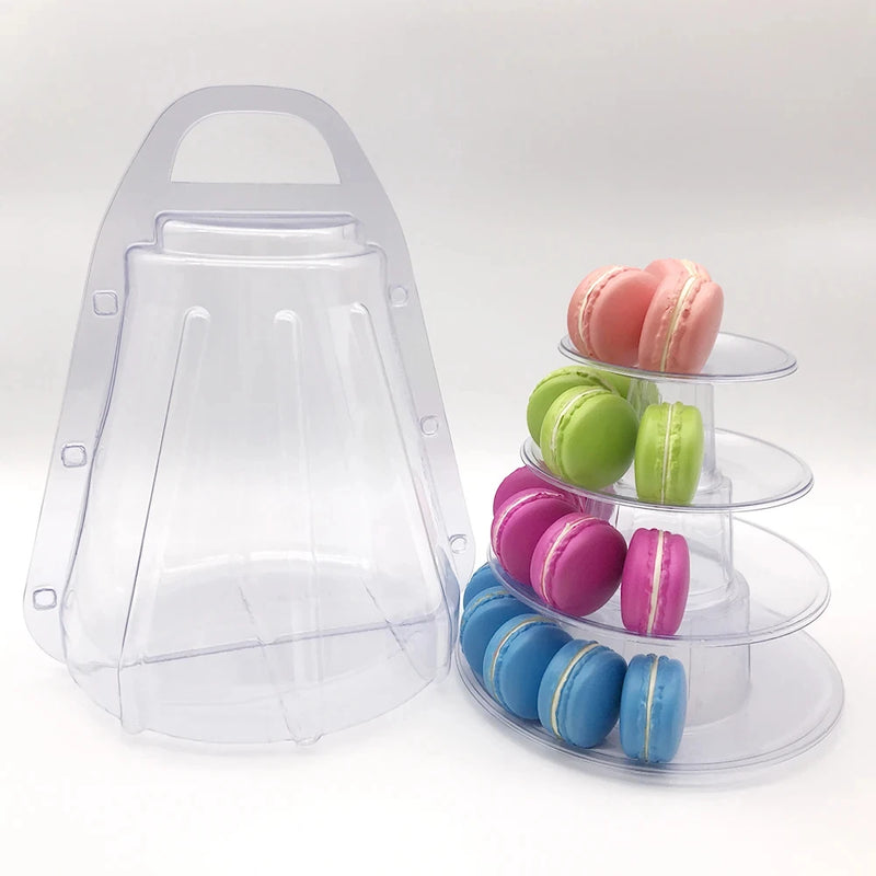 Présentoir Cupcake Macaron 4 Étages Élégant