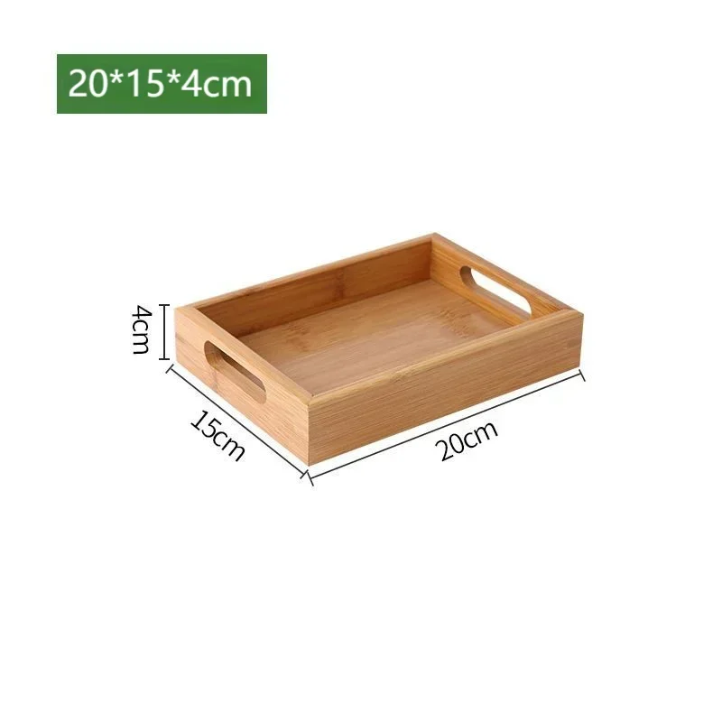 Bandeja de madera de bambú para pan, aperitivos, té estilo Kung Fu, platos para vasos de agua, vajilla de hotel, suministros de cocina para el hogar