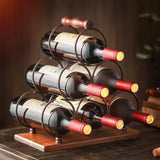 Présentoir Bouteilles Vin Bois Métal
