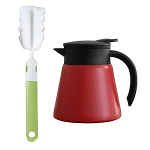 Jarra térmica para café y té - Acero inoxidable 304 de doble pared con aislamiento al vacío, asa de tacto frío, retención de calor y frío, 600 ml