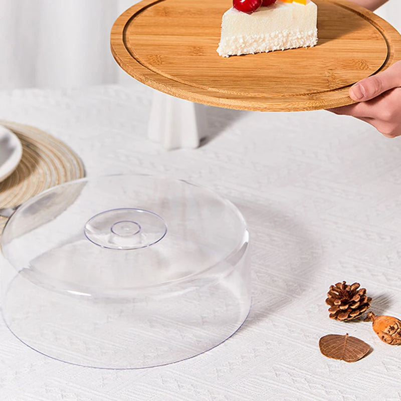 Présentoir Gâteau Bois avec Cloche
