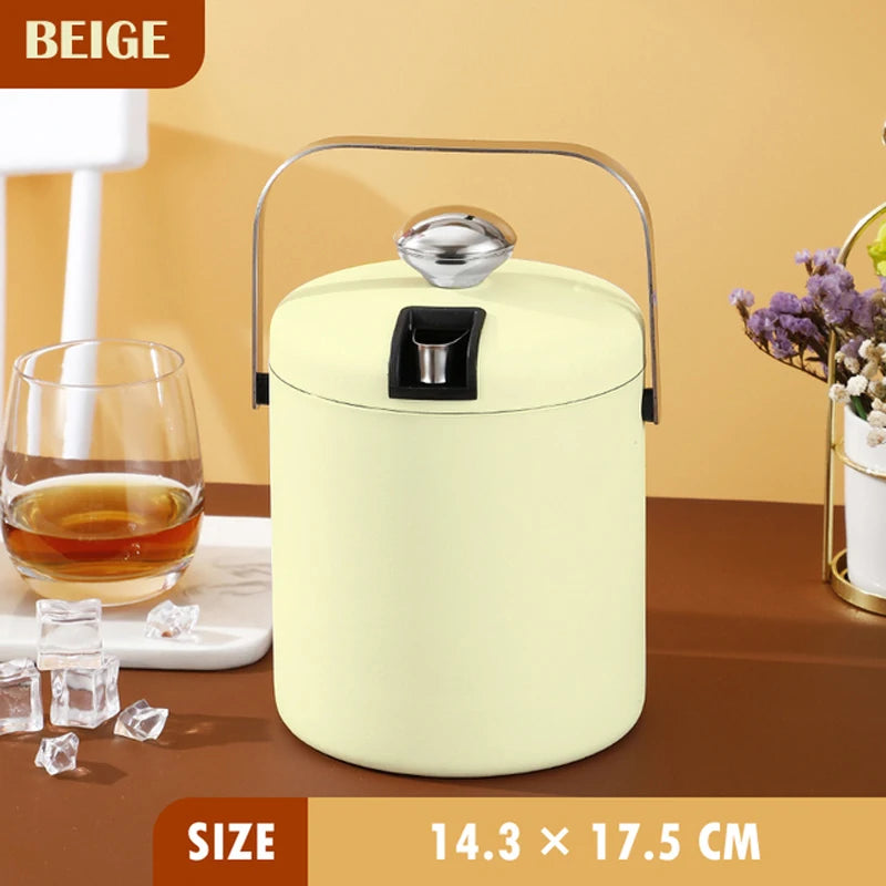 Seau à Glace Inox avec Couvercle