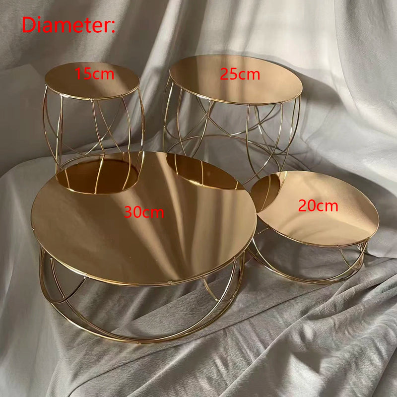 Présentoir Gâteau Doré Spirale Mariage