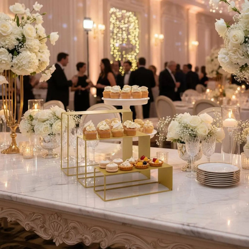 Présentoir Pâtisserie Métal Étagé – art de la table réception raffinée