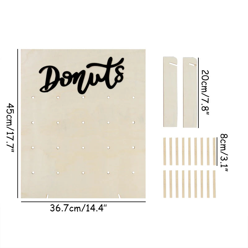 Présentoir Mural Donuts en Bois