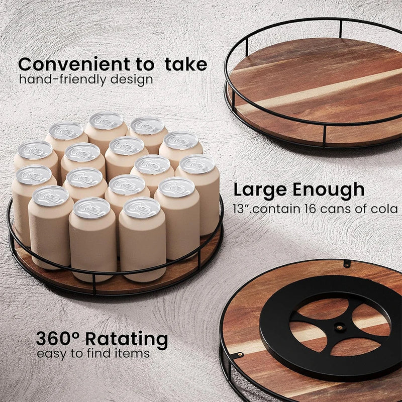 Plateau Tournant de Service Bois