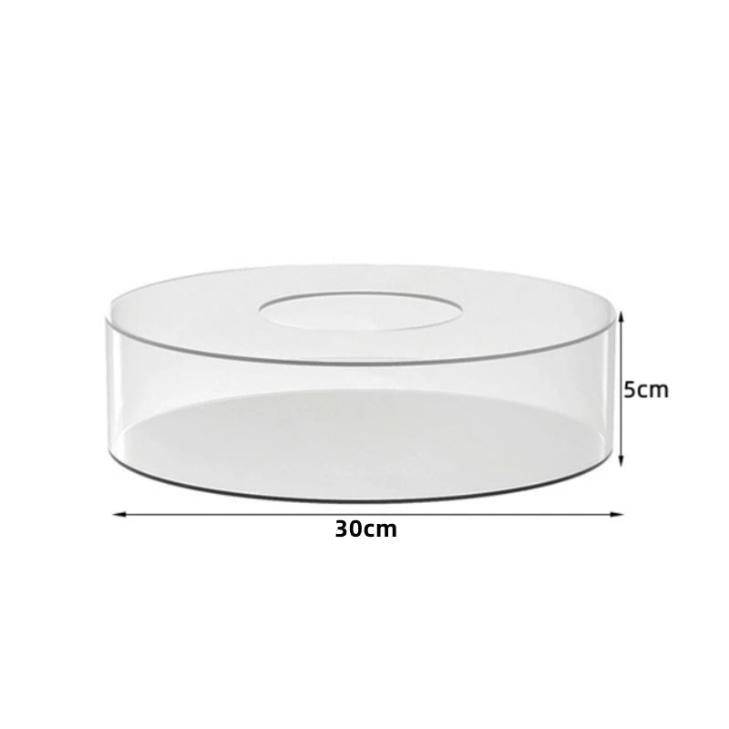 Présentoir Gâteau Acrylique Rond Socle Transparent