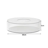 Présentoir Gâteau Acrylique Rond Socle Transparent – présentoir boutique pâtisserie vitrine