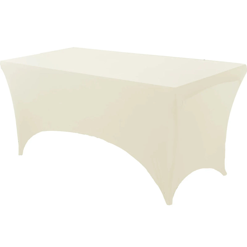 Mantel de licra ajustado, lavable y resistente a las arrugas, funda elástica rectangular para mesas de patio, ideal para eventos, bodas y fiestas